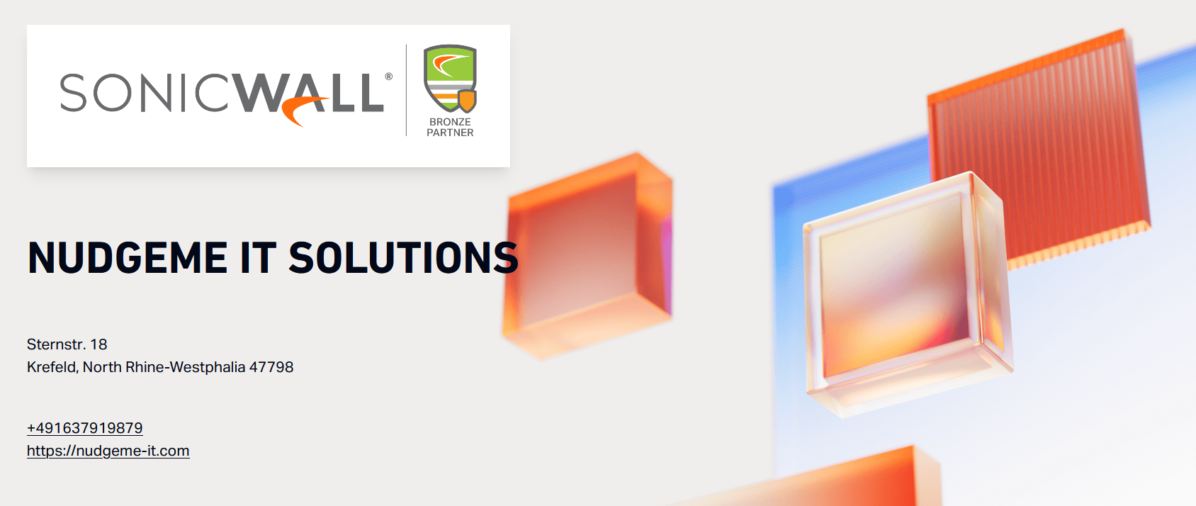 NudgeMe IT Solutions als SonicWall Bronze Partner für Cyber Security, IT-Security Assessment und Managed Security Services für KMU