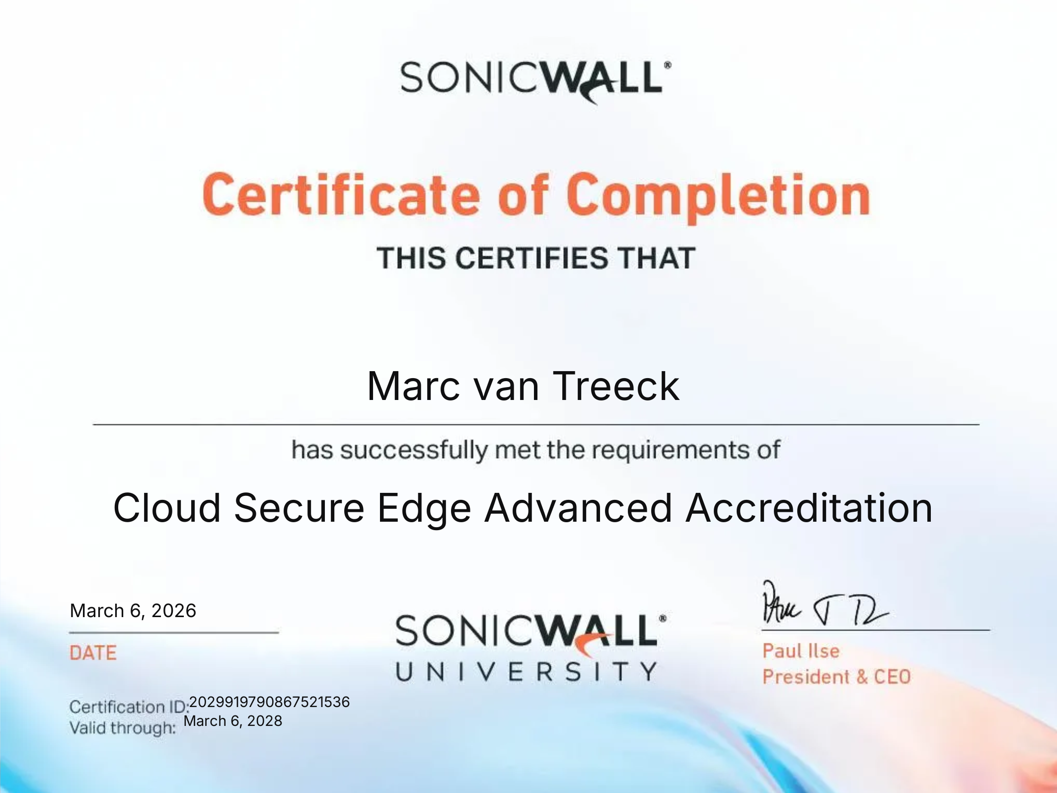 SonicWall Cloud Secure Edge Advanced Akkreditierung von Marc van Treeck für NudgeMe IT Solutions und moderne ZTNA-orientierte Secure-Access-Architekturen